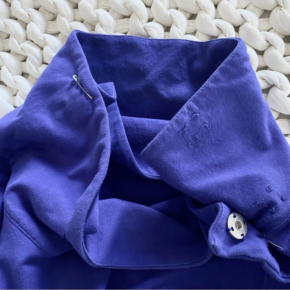 Lululemon | Women’s Purple Cowl Neck Oversized Button Up Poncho Sweatshirt - Picture 4 of 4